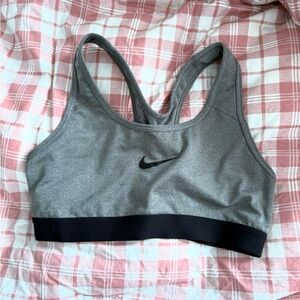 NIKE Women's Gray Sports Bra, Size Small